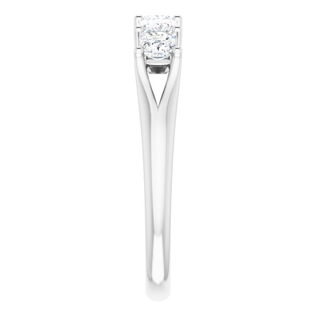 0.90 ct. Princess Cut Diamond Wedding Band 5 Stone Anniversary Ring-VIRABYANI